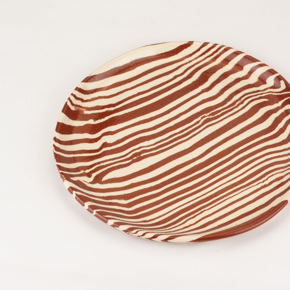 Terracotta & White Marble Ceramic Side Plate