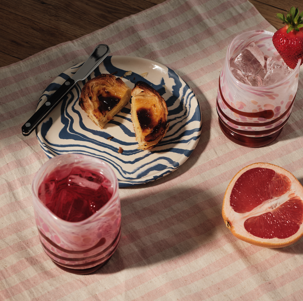 Noosline | Azure Blue & White Marble Ceramic Side Plate